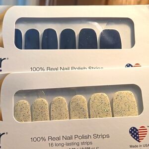 2 pkgs - Color Street "US Navy" & "Glittersweet" Nail Polish Strips